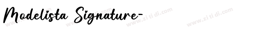 Modelista Signature字体转换